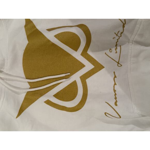 3BLACKDOT Vanoss Limited Edition Size Small Gaming Hoodie w/ Metallic Gold White - Picture 3 of 5